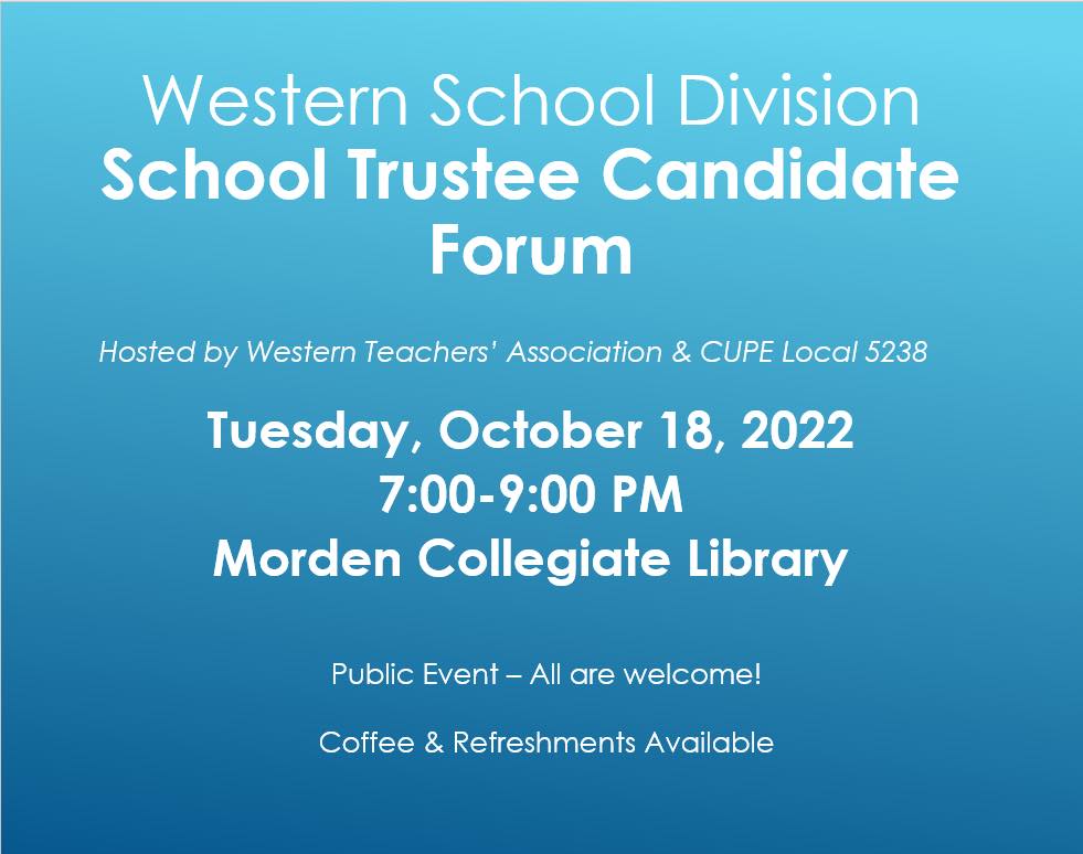 School Trustee Candidate Forum